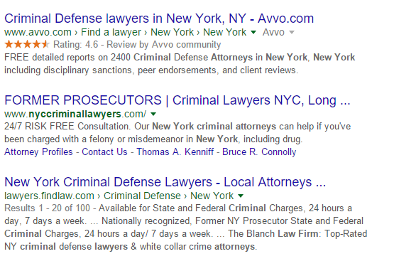 google-criminal-lawyer-nyc-results