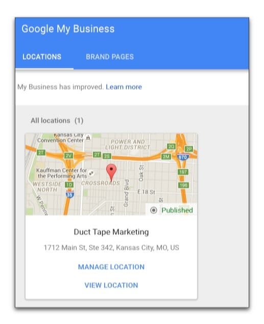 Google My Business for local seo